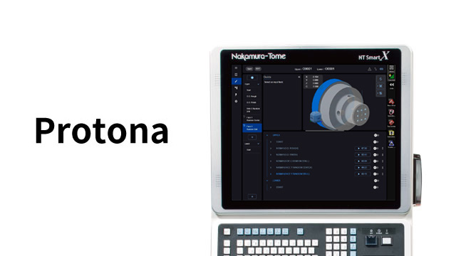 Protona conversational NC programming software screen