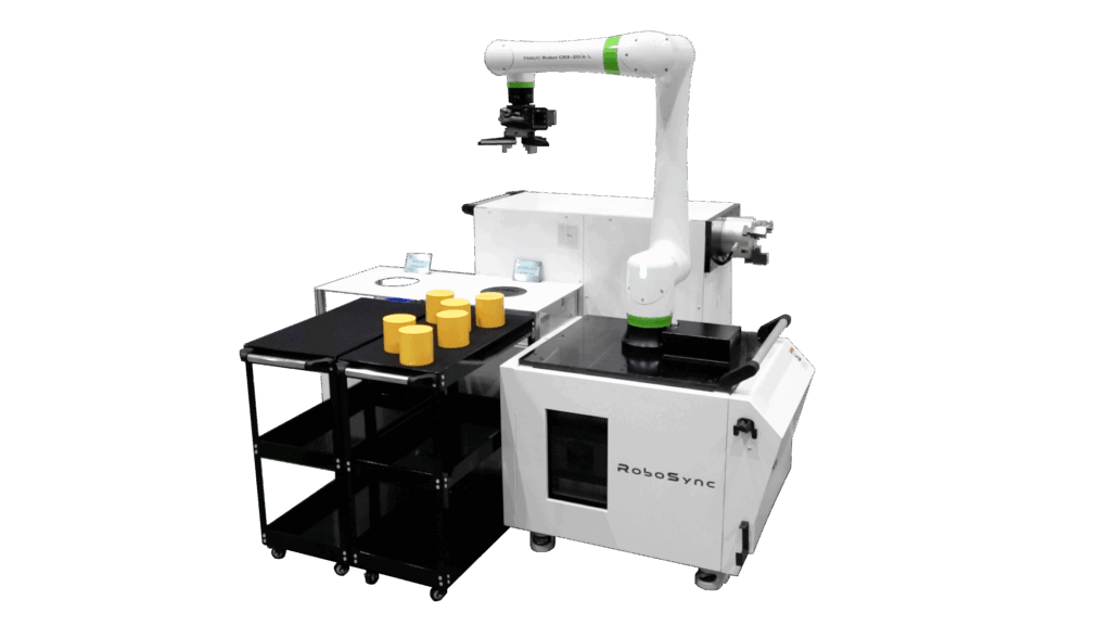 Image of the Nakamura-Tome's RoboSync, which is a cobot and one of the industrial robots.